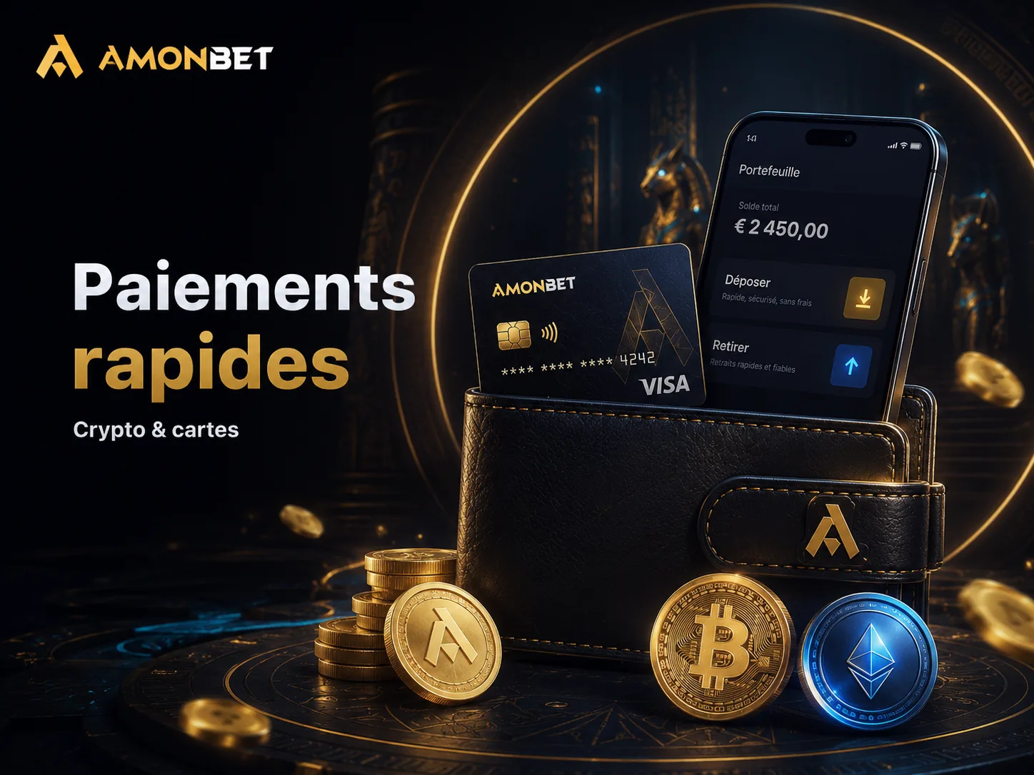Amonbet paiements par cartes et crypto